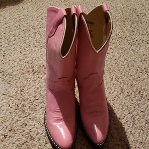 Pink Old West boots